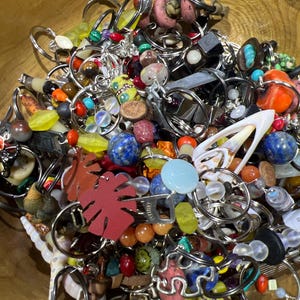 Lots and Lots of Key Chains - Natural, Tumbled and Beaded Gemstones, Fun Finding Key Chains, Unique Key Chains