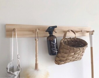 Shaker Peg Rail - Peg Rack - Peg Rail - Wall Mounted Coat Rack - Towel Rack - Utility Shelf