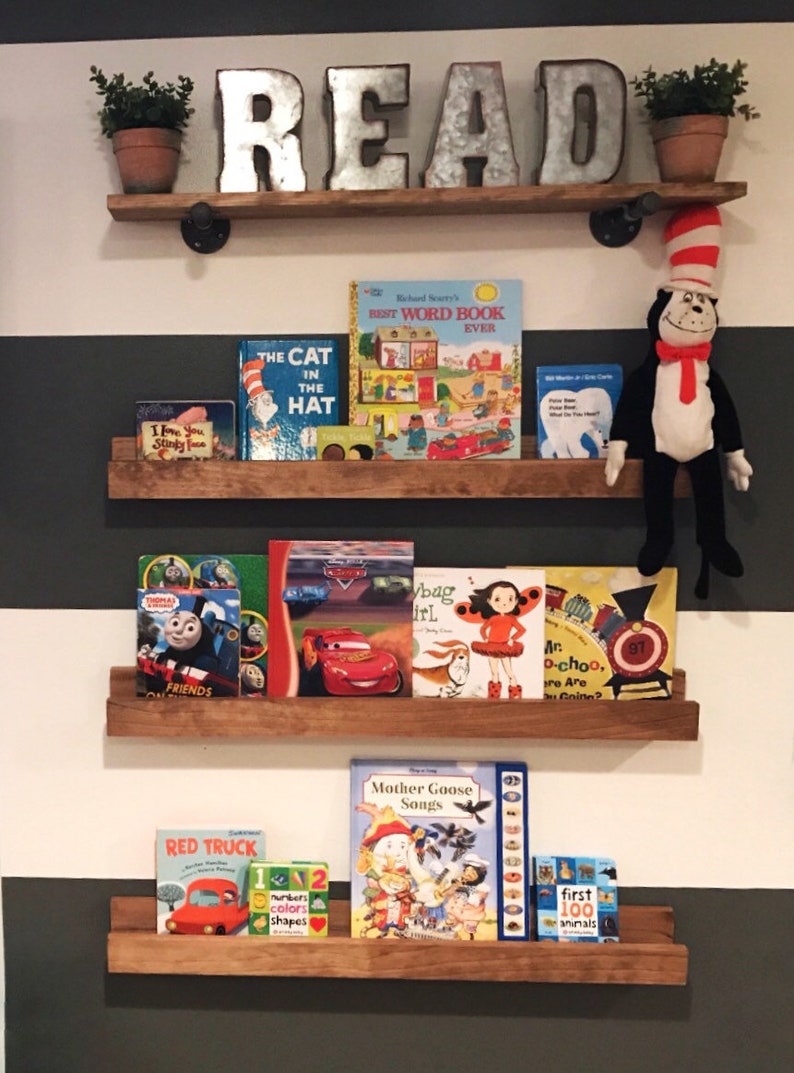 Book Shelves Toy Room Shelves Ledge Shelf Picture Ledge Etsy