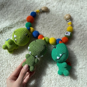 Dinosaur crochet pattern, amigurumi,  Mezglinsh English PDF tutorial