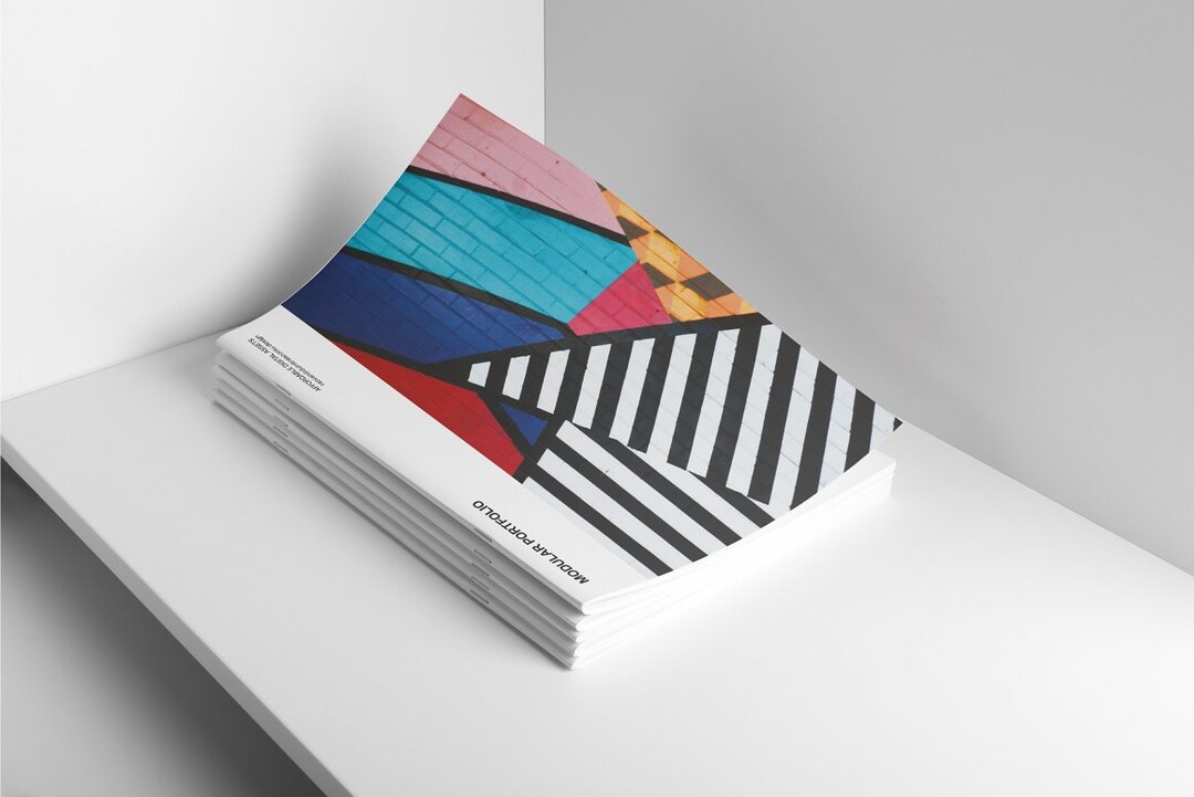 Modelo de portfólio modular A4, modelo InDesign, portfólio editável ...