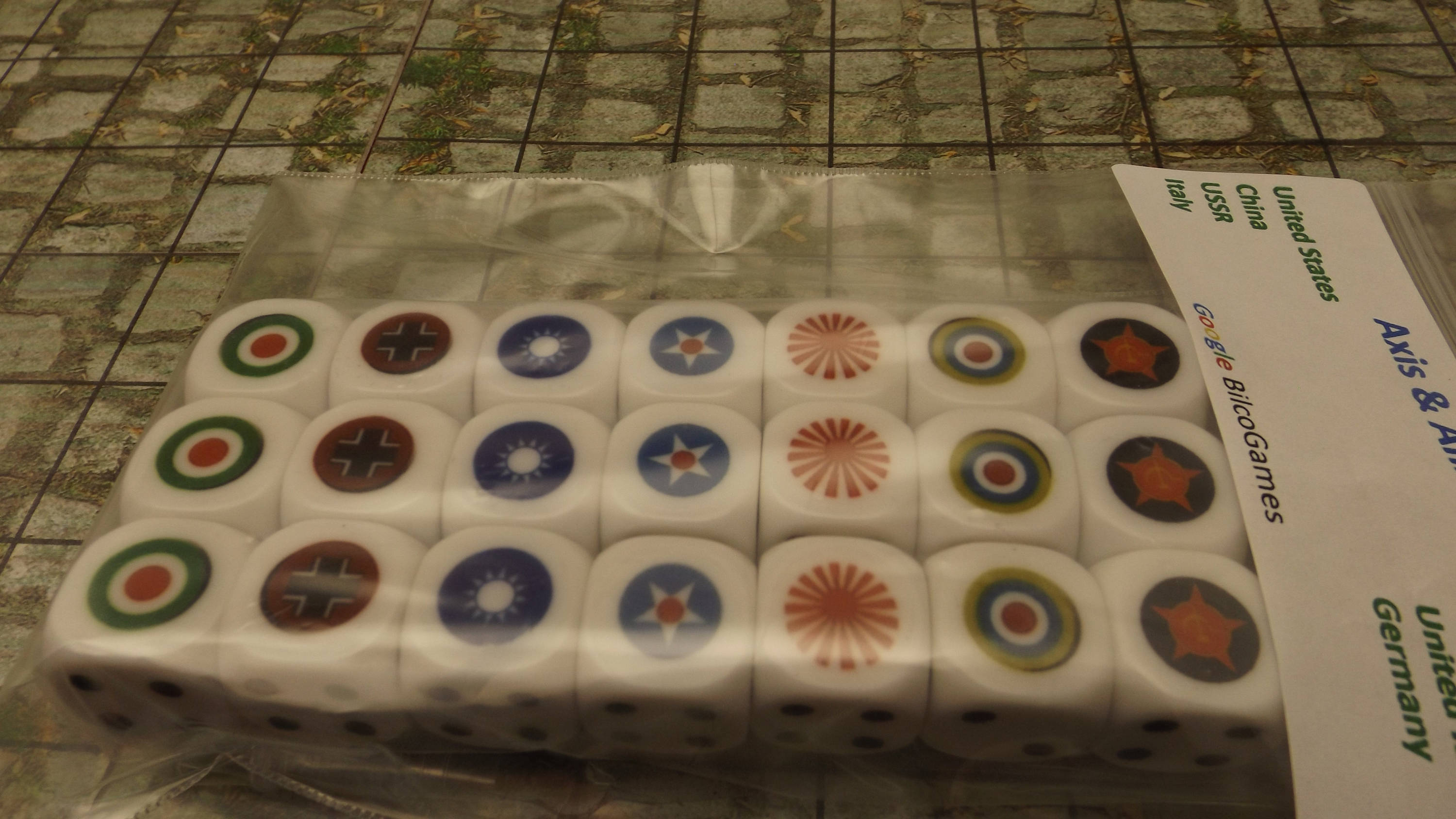 Axis and Allies WWII Six Sided Dice Set D6s 21 dice Logo On 1 Etsy