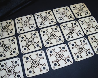 Cartes de tissage de tablettes | Comprimés à tisser | 50mm x 50mm x 1.5mm | 15 x Comprimés