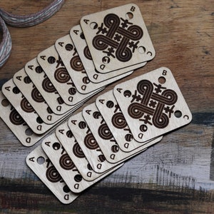 Weaving Tablets | Tablet Weaving Cards | 50mm x 50mm x 1.5mm | 15 x Tablets
