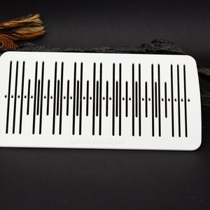 Rigid Heddle | 57 Hole - 15 Pattern Slots | Narrow Band Weaving | Backstrap Weaving