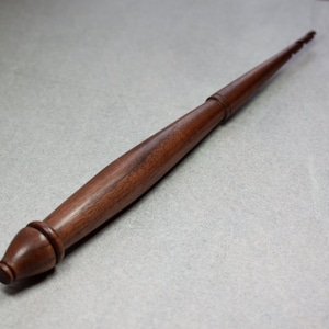 French Spindle | Reproduction French Style Whorl-less Spindle | Hand Spindle | Hand Turned | Walnut