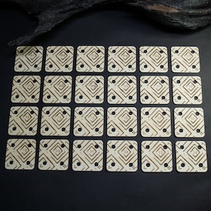 Tablet Weaving Cards | Weaving Tablets | 40mm x 40mm x 1.5mm | 24 x Tablets