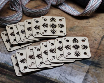 Weaving Tablets | Tablet Weaving Cards | 50mm x 50mm x 1.5mm | 15 x Tablets