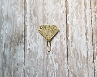 Gold Diamond Planner Clip Paperclip
