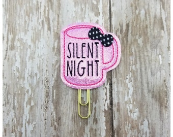 Silent Night Cup Planner Clip Paperclip