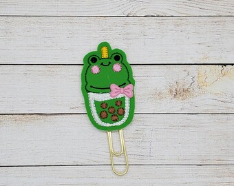 Frog Boba Planner Clip Paperclip
