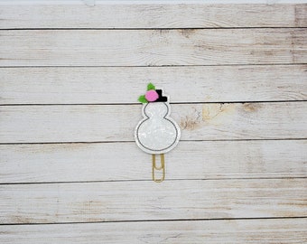 Snowman Shaker Planner Clip Paperclip