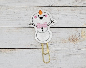 Happy Snowman Planner Clip Paperclip