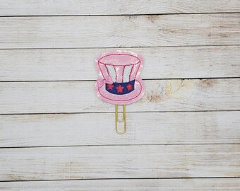 Pink 4th Hat Planner Clip Paperclip