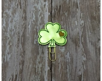 Shamrock Heart Planner Clip Paperclip