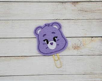 Purple Bear Head Planner Clip Paperclip
