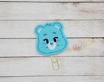 Blue Bear Head Planner Clip Paperclip