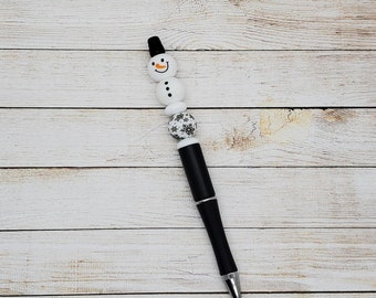Snowman Beaded Planner Pen