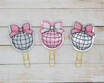 Disco Ball Planner Clip Paperclip