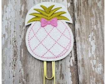 Pink Pineapple Planner Clip Paperclip