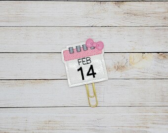 Feb 14 Planner Clip Paperclip