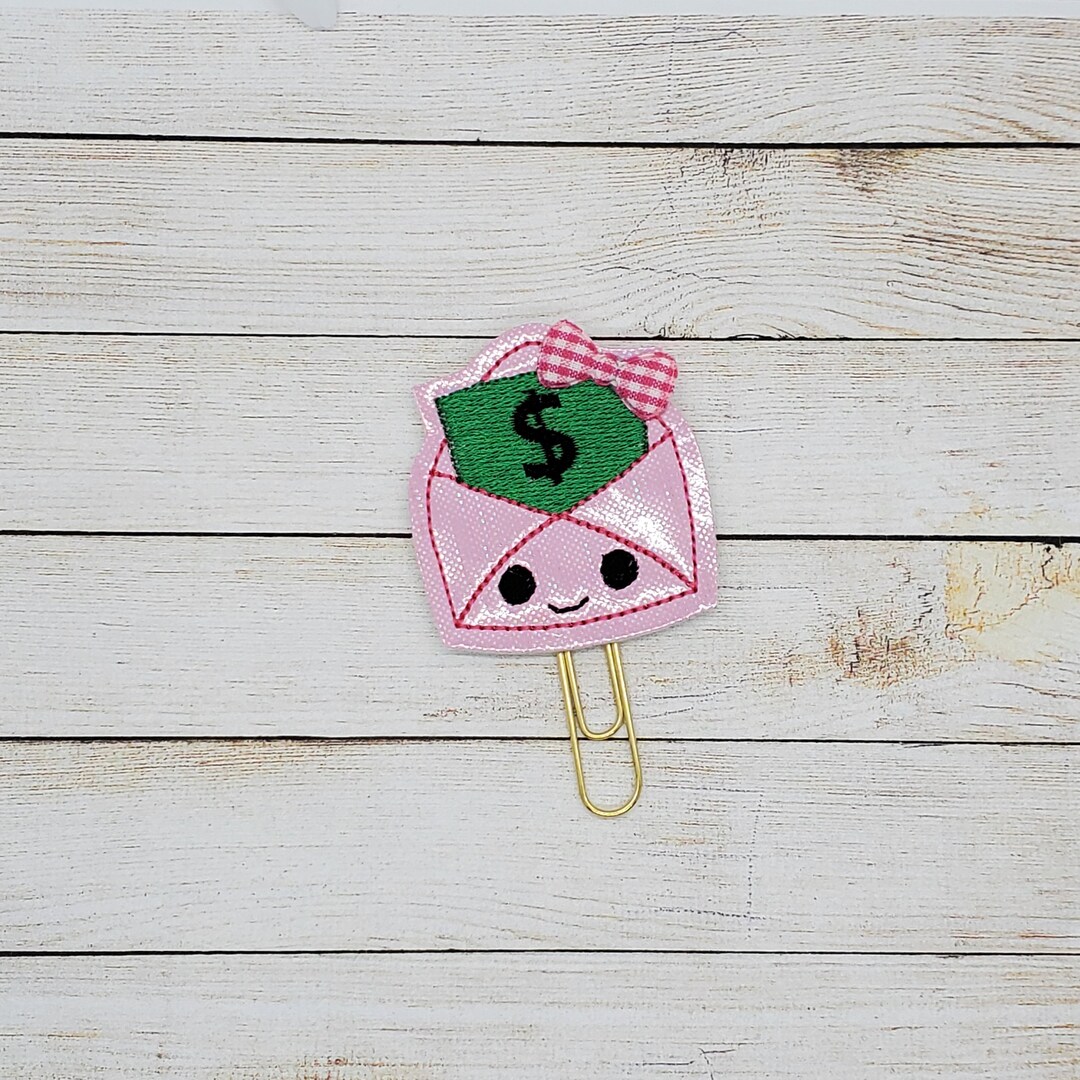 Money Envelope Planner Clip Paperclip Etsy