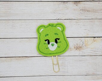 Green Bear Head Planner Clip Paperclip