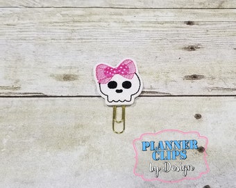 Skull Planner Clip Paperclip