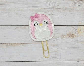 Pink Penguin Planner Clip Paperclip