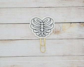 Skeleton Ribcage Planner Clip Paperclip