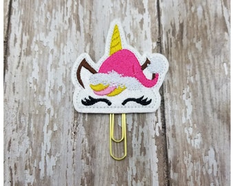 Unicorn Santa Planner Clip Paperclip