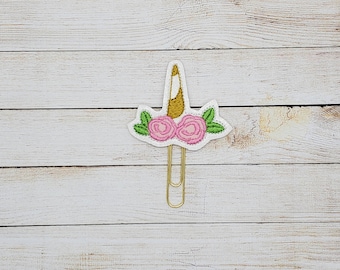 Unicorn Horn Planner Clip Paperclip