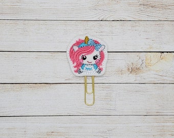 Unicorn Alice Planner Clip Paperclip