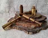 Miniature Brass Telescope - Raw Brass Nautical Maritime Mini Spyglass - STEAMPUNK Pendant, Charm, Vintage Style Telescope