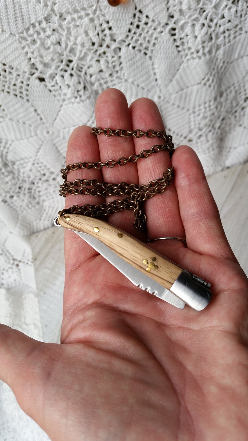 Small Knife Lanyard Hole for Pendants Necklaces Spanish Etsy