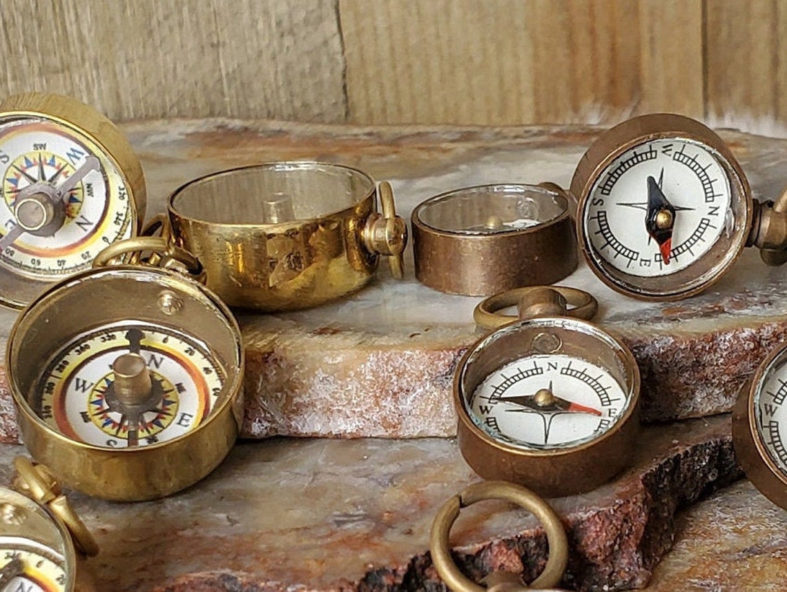Miniature Brass Compasses 15mm & 20mm Mini Compass Tiny Etsy