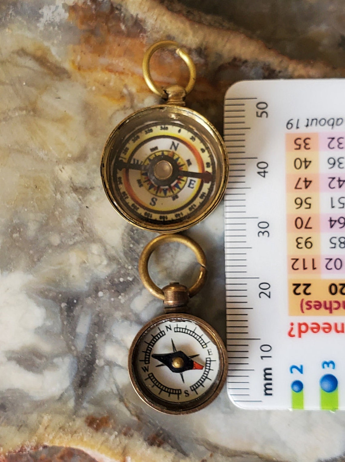 Miniature Brass Compasses 15mm & 20mm Mini Compass Tiny Etsy
