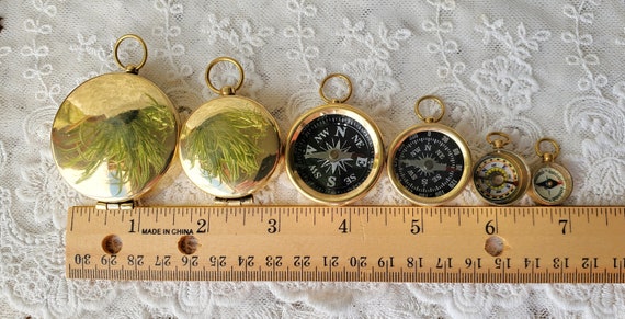 Buy Miniature Brass Compass, 30mm 1 1/8 Inch READ DESCRITPION Tiny  STEAMPUNK Pendant, Charm, Lightweight Brass Compass, Nautical, Maritime  Online in India 