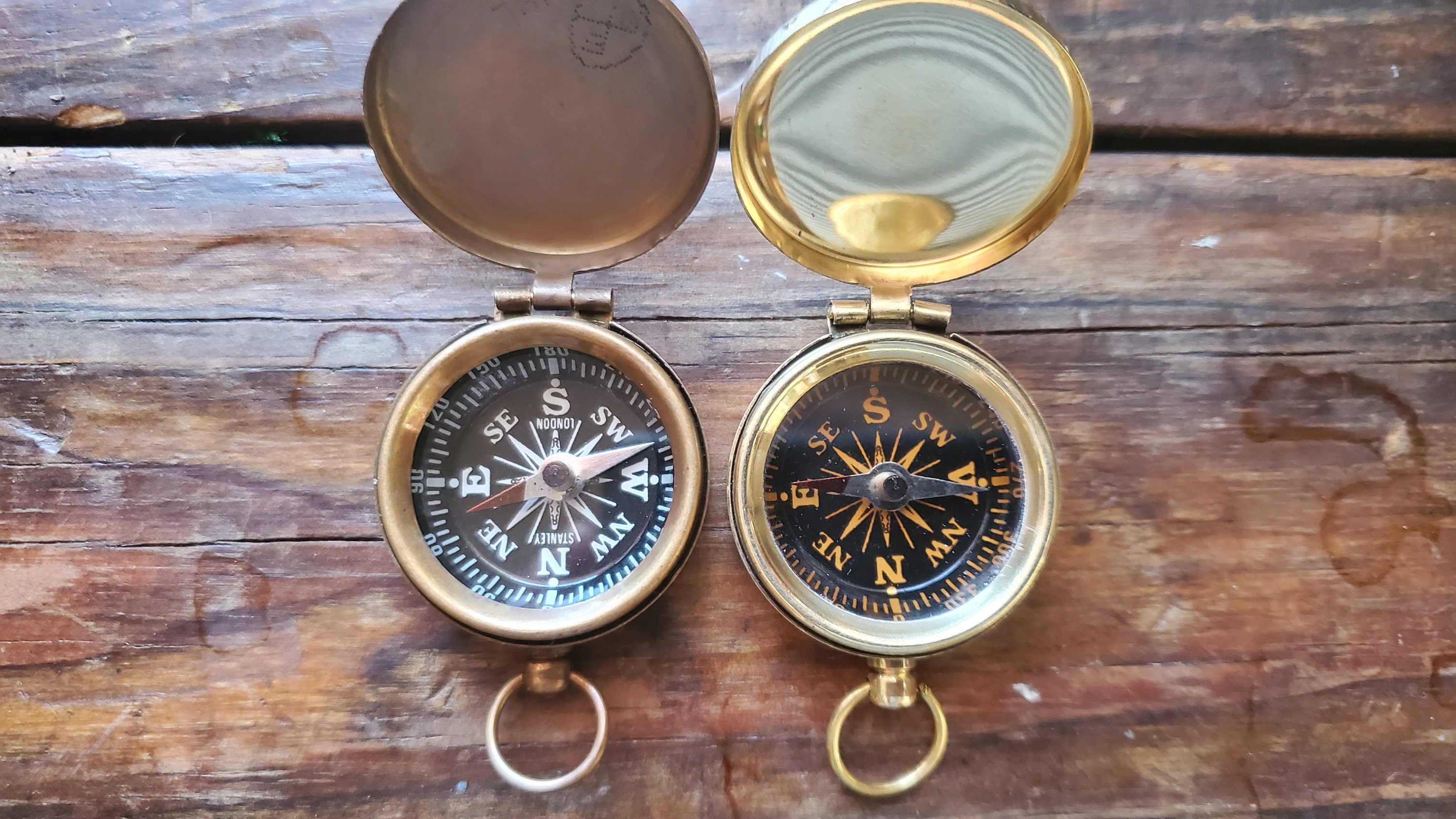 Miniature Brass Compass 36mm, 1 3/8 Inch, Working Compass W/ Lid STEAMPUNK  Pendant, Charm, Brass Compass -  Canada