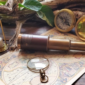 Telescope Brass Spyglass 6" Miniature ROYAL NAVY 1915 Replica Nautical  (add 1 single other option),  Nautical Pirate Sailor Explorer