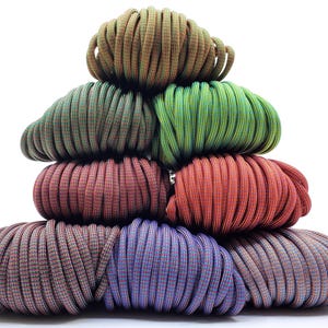 Corda de paraquedas Paracord 10-100 pés, cor que muda de cor, 550, tamanho 4 mm, feito nos EUA, cordões de nylon, chaveiros, Chromaflair iridescente