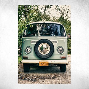 PRINT: VW Volkswagen Bus - Vintage Retro - Professional Fine Art Paper Print