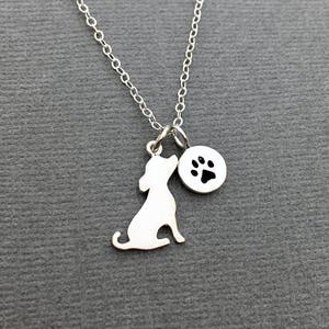 Dog Paw Print Necklace, Cat or Dog Memorial Gift, Cat Pawprint Charms, Loss of Pet Memorial Necklace, Cat Lady or Dog Lover, Dog Paw Jewelry