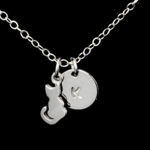 Haustier Verlust Halskette, Katze Verlust Schmuck, zierliche Katze Halskette, Katze Erinnerung Halskette, kleine Katze Anhänger, Katze erste Halskette, Katzenliebhaber Schmuck