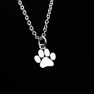 Dog Paw Necklace, Sterling Silver Dog Jewelry, Cat Paw Print Necklace, Pet Loss Gift, Cat Necklace, Pawprint Jewelry, Dainty Cat Memorial