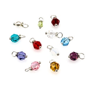 Birthstone Charms, Swarovski Birthstone, Birth Month Charms, Charm Necklace, Charms for Bracelet, Swarovski Crystals, Small Birthstone