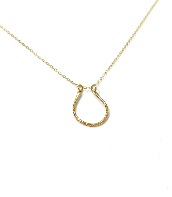 Minimalist Charm Holder Necklace, Gold or Silver Add a Charm Horseshoe  Necklace, Personalize Your Own Necklace With Charms 