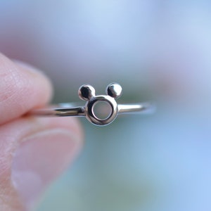 Mickey Ring| disney mickey ring| sterling silver Mickey Mouse ears ring