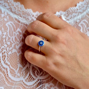 Evil Eye Sterling Silver Ring/Evil Eye Ring