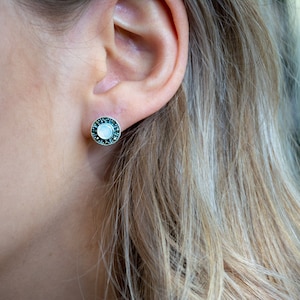 Mother of pearl earring studs| 925 sterling silver| mother of pearl studs